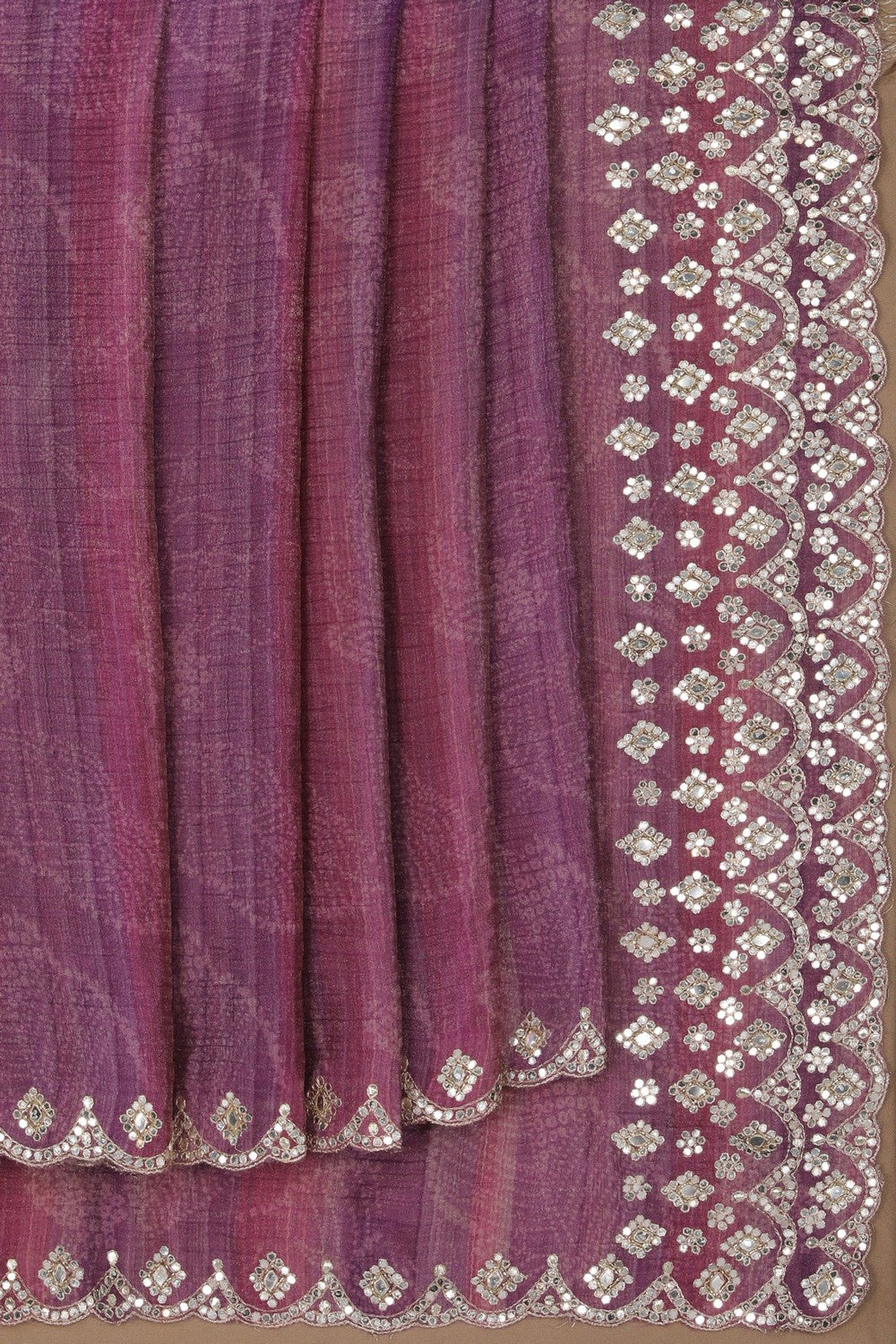 Image of A Beautiful Silk Embroidery Saree